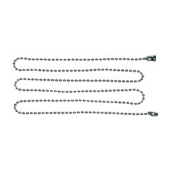 Eaton Wiring Devices BP331NP Ball Chain with End Bell and Connector, #6 Chain, 3 ft L Chain, Steel, Nickel 