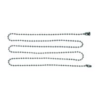Eaton Wiring Devices BP331NP Ball Chain with End Bell and Connector, #6 Chain, 3 ft L Chain, Steel, Nickel