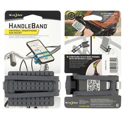 Nite Ize HandleBand HDB2-09-R3 Smart Phone-Mount, Silicone, Charcoal, Bar Mounting 