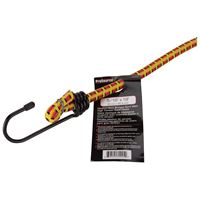 ProSource RT0818 Stretch Cord, 8 mm Dia, 18 in L, Polypropylene, Red/Yellow, Hook End, Pack of 10 