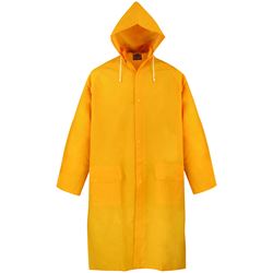 Diamondback PY-800XXL Raincoat, 2XL, Polyester/PVC, Yellow, Comfortable Corduroy Collar, Double Fly Snap Closure, Knee 