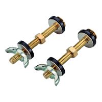 ProSource Tank-to-Bowl Connector Kit, Steel, Brass, For: Connecting Toilet Tank to Toilet Bowl 