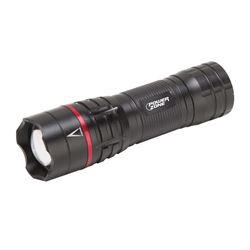 PowerZone 12093 Tactical Flashlight, AAA Battery, LED Lamp, 500 Lumens, 140 m Beam Distance, 2.5 hrs Run Time 