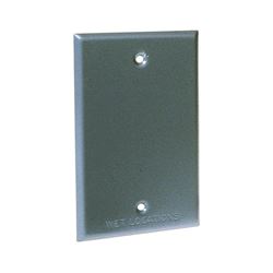 Hubbell 5173-5 Cover, 4-17/32 in L, 2-25/32 in W, Metal, Gray, Powder-Coated 