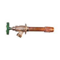 arrowhead 455-10LF Frost-Free Standard Wall Hydrant, 1/2, 3/4 x 3/4 in Connection, FIP/MIP x Male Hose, 125 psi Pressure 