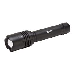 PowerZone 12139 Tactical Flashlight, AA Battery, LED Lamp, 2000 Lumens, 180 m Beam Distance, 8 hrs Run Time, Black 