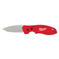 Milwaukee FASTBACK Series 48-22-1520 Pocket Knife, 5 in L Blade, Stainless Steel Blade, 1-Blade, Contour-Grip Handle