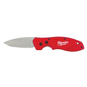Milwaukee FASTBACK Series 48-22-1520 Pocket Knife, 5 in L Blade, Stainless Steel Blade, 1-Blade, Contour-Grip Handle