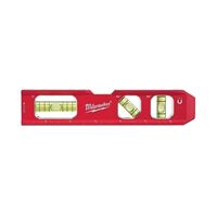 Milwaukee 48-22-5107 Compact Billet Torpedo Level, 7 in L, 3-Vial, Magnetic, Aluminum, Red 
