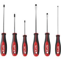 Milwaukee 48-22-2706 Screwdriver Kit, 6-Piece, Specifications: Phillips and Slotted Tip, 5/16 in Tip Size 
