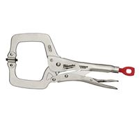 Milwaukee Torque Lock 48-22-3521 Locking C-Clamp, 4 in Max Opening Size, 4 in D Throat, Alloy Steel Body, Silver Body 