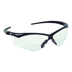Jackson Safety 28627 Readers Glasses, Hard-Coated Lens, Polycarbonate Lens, Wraparound Frame, Nylon Frame, Black Frame 