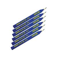 Irwin 66302 Carpenter Pencil, Blue, 7 in L, Wood Barrel 12 Pack 