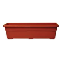 Southern Patio PW2412TC Promotional Window Box Planter, 24 in W, 8-1/16 in D, Plastic, Terracotta 