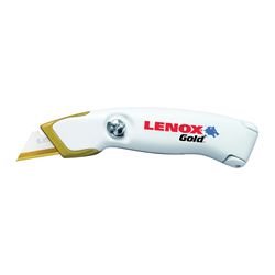 Lenox 20354SSFK1 Utility Knife, Titanium Blade, Comfort-Grip Handle, White Handle 