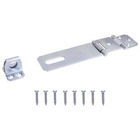 ProSource LR-122-BC3L-PS Safety Hasp, 4-1/2 in L, 4-1/2 in W, Steel, Zinc, 7/16 in Dia Shackle, Fixed Staple 