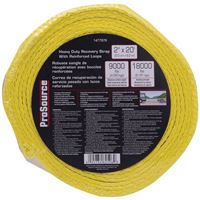 ProSource FH64062 Recovery Strap, 18,000 lb, 2 in W, 20 ft L, Polyester, Yellow