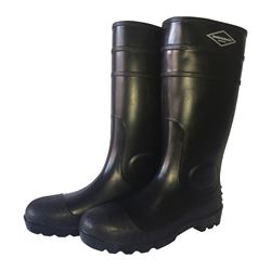 Diamondback L-G06B9 Knee Boots, 9, Black, PVC Upper, Slip on Boots Closure 