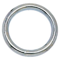 Campbell T7665001 Welded Ring, 200 lb Working Load, 2 in ID Dia Ring, #7B Chain, Steel, Nickel-Plated 