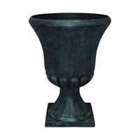 Southern Patio EB-029816 Winston Urn, 16 in W, 16 in D, Resin/Stone Composite, Weathered Black