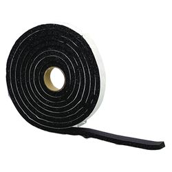 M-D 06635 Premium Weatherstrip Tape, 3/4 in W, 10 ft L, Rubber, Black, 12/PK 