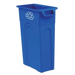 United Solutions COLORmaxx TI0033 Trash Can, 23 gal Capacity, Plastic, Blue 