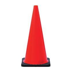 JBC Revolution RS RS70025C Traffic Safety Cone, 28 in H Cone, PVC Cone, Fluorescent Orange Cone 
