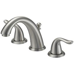 Boston Harbor TQ-FW6B0000NP Lavatory Faucet, 1.2 gpm, 2-Faucet Handle, 3-Faucet Hole, Brass/Plastic/Zinc, Lever Handle 