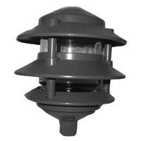 TEDDICO/BWF P-3B Louver Light, 110/120 V, Incandescent Lamp, Metal Fixture, Black 