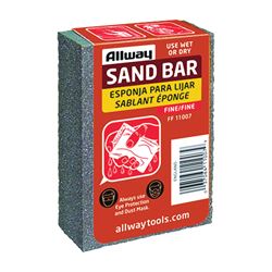 ALLWAY TOOLS FF Sand Bar, 4 in L, 3-1/2 in W, Fine, Aluminum Oxide Abrasive 10 Pack 