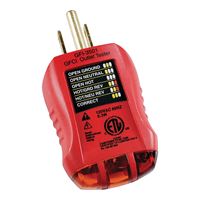 Gardner Bender GFI-3501 Fault Receptacle Tester and Circuit Analyzer, Red 
