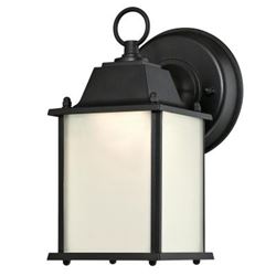Westinghouse 61075 Wall Lantern, Integrated LED Lamp, 550 Lumens Lumens, 3000 K Color Temp, Textured Black Fixture 