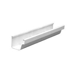 Amerimax M0573 Roofing Gutter, 10 ft L, 5 in W, Vinyl, Traditional White, Pack of 8 