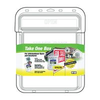 HY-KO 22131 Take One Flyer Box, Single-Sided, Plastic, Clear 3 Pack 