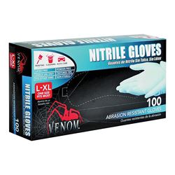 Venom Steel VEN4145 Non-Sterile Disposable Gloves, L/XL, Nitrile, Blue, 9 in L 