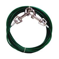 Boss Pet PDQ Q222000099 Pet Tie-Out Belt with Twin Swivel Snap, 20 ft L Belt/Cable, For: Small Dogs Up to 10 lb 