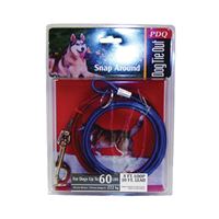 Boss Pet PDQ Q251500099 Pet Tie-Out Belt, 10 ft L Belt/Cable, For: Large Dogs up to 60 lb 
