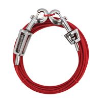 Boss Pet PDQ Q3515SPG99 Tie-Out with Spring, 15 ft L Belt/Cable, For: Large Dogs up to 60 lb 
