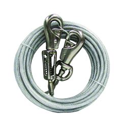 Boss Pet PDQ Q5730SPG99 Tie-Out with Spring, 30 ft L Belt/Cable, For: Extra Large Dogs Up to 125 lb 