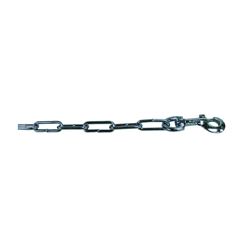 Boss Pet PDQ 09415 Tie-Out Chain, Welded Link, 15 ft L Belt/Cable, Steel, For: Dogs Up to 125 lb 