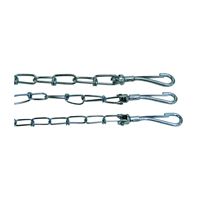 Boss Pet PDQ 43710 Pet Tie-Out Chain, Twist Link, 10 ft L Belt/Cable, Steel, For: Large Dogs up to 60 lb 
