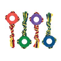 Chomper CTZ100M Dog Toy, M, Tredz Rope, Cotton/Rubber, Assorted 