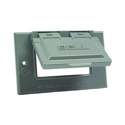 Hubbell 5101-5 Cover, 2-13/16 in L, 4-9/16 in W, Metal, Gray, Powder-Coated 