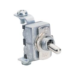 Calterm 41700 Toggle Switch, 15 A, 12 VDC, Screw Terminal, Chrome Housing Material 