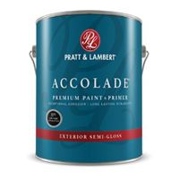 Pratt & Lambert Accolade Z4900 0000Z4980-16 Exterior Premium Paint and Primer, Semi-Gloss, Bright White, 1 gal 4 Pack 