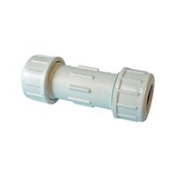 B & K 160-106 Double Seal Coupling, 1-1/4 in, Compression, PVC