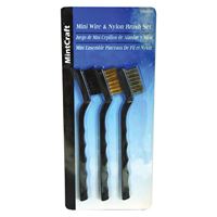 ProSource C 30300 Mini Scratch Brush Set, Brass, Stainless Steel, Polyester Bristle 