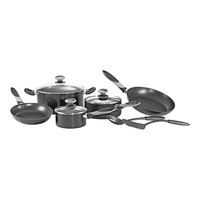 T-fal MIR-A797SA84M Cookware Set, Aluminum, Black, 10-Piece 