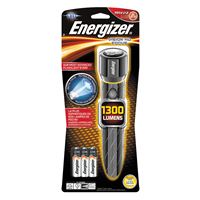 Energizer EPMZH61E Flashlight, AA Battery, LED Lamp, 1300 Lumens, 230 m High, 100 m Low Beam Distance, 4 hr Run Time