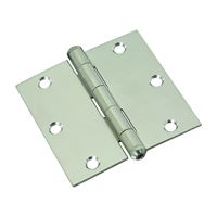 National Hardware N830-275 Door Hinge, Stainless Steel, Zinc, Non-Rising, Removable Pin, Full-Mortise Mounting, 50 lb 